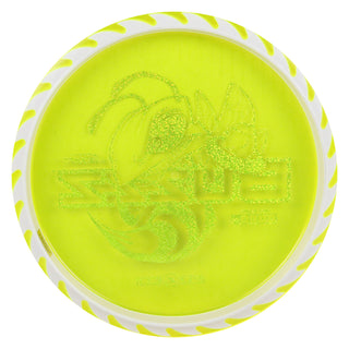 Discraft Disc Golf Fuzed Line Buzzz with Saw Pattern Midrange 5/4-1/1 Yellow with White Saw/Gold Shimmer 170-172g