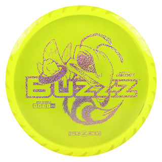 Discraft Disc Golf Fuzed Line Buzzz with Saw Pattern Midrange 5/4-1/1 Yellow with White Saw/Gold Shimmer 170-172g