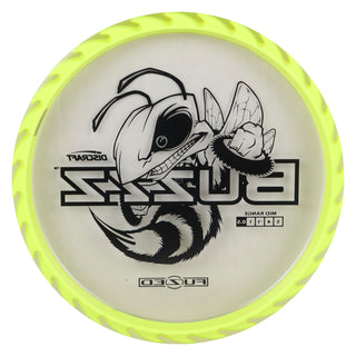 Discraft Disc Golf Fuzed Line Buzzz with Saw Pattern Midrange 5/4-1/1 Clear with Yellow Saw/Black 175-176g