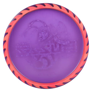 Discraft Disc Golf Fuzed Line Buzzz with Saw Pattern Midrange 5/4-1/1 Plum with Peach Saw/Magenta Shatter 177-180g