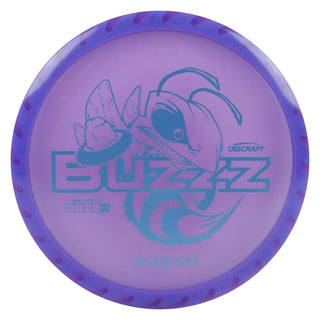 Discraft Disc Golf Fuzed Line Buzzz with Saw Pattern Midrange 5/4-1/1 Purple with Blue Saw/Slate 177-180g