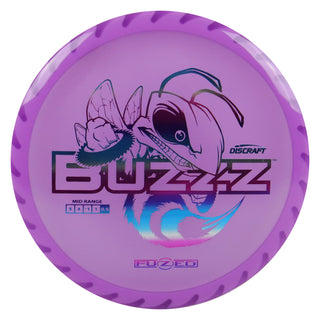 Discraft Disc Golf Fuzed Line Buzzz with Saw Pattern Midrange 5/4-1/1 Purple with White Saw/Purple Metallic 167-169g