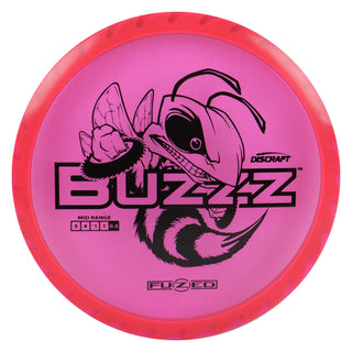 Discraft Disc Golf Fuzed Line Buzzz with Saw Pattern Midrange 5/4-1/1 Red with Red Saw/Black 167-169g