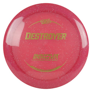 Innova Disc Golf Champion Metal Flake Destroyer Distance Driver 12/5/-1/3 Red/Gold 173 grams
