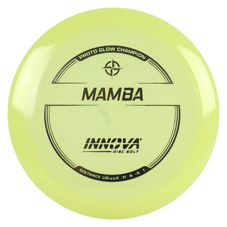 Innova Disc Golf Proto Glow Champion Mamba Distance Driver 11/6/-5/1 Glow/Silver 173 grams