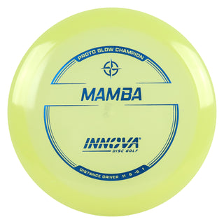 Innova Disc Golf Proto Glow Champion Mamba Distance Driver 11/6/-5/1 Glow/Blue 173 grams