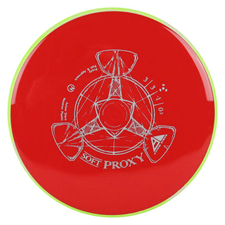 Axiom Disc Golf Neutron Proxy Soft Putter 3/3/-1/0.5 Red/Lime 174 grams