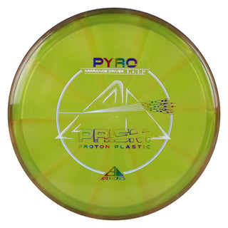 Axiom Disc Golf Pyro Prism Midrange Proton Plastic 5/4/0/2.5 Green Bronze/Brown 177 grams