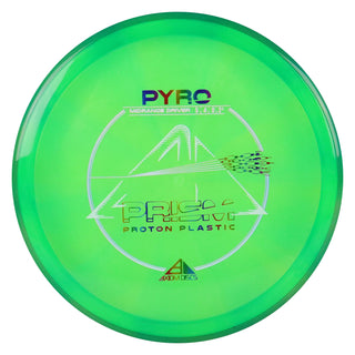 Axiom Disc Golf Pyro Prism Midrange Proton Plastic 5/4/0/2.5 Green/Navy 177 grams