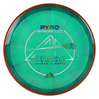 Axiom Disc Golf Pyro Prism Midrange Proton Plastic 5/4/0/2.5 Green Blue/Orange 177 grams