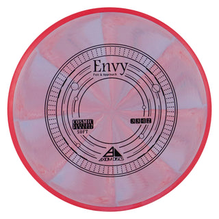 Axiom Disc Golf Cosmic Electron Envy Soft Putter 3/3/0/2 Red Lavender/Red 171 grams