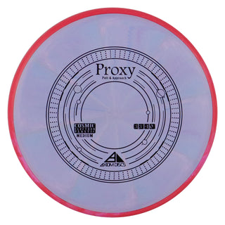Axiom Disc Golf Cosmic Electron Proxy Putter 3/3/-1/0.5 Lavender/Red Pink 174 grams