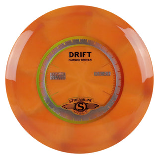 Streamline Disc Golf Cosmic Neutron Drift Fairway Driver 7/5/-2/1 Orange/Gold Red 168 grams
