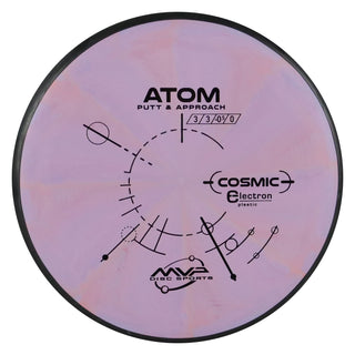 MVP Disc Golf Cosmic Electron Atom Putter 3/3/0/1 Lavender Orange 172 grams