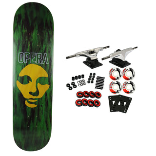 Opera Rider Stock Skateboard Complete Dylan Phillips Cut Mask Green 8.0" x 31.63"
