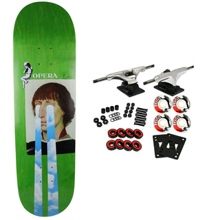 Opera Rider Stock Skateboard Complete Jeff Rasp Drama Green 8.625" x 32.2"