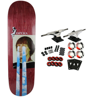 Opera Rider Stock Skateboard Complete Jeff Rasp Drama Maroon 8.625" x 32.2"