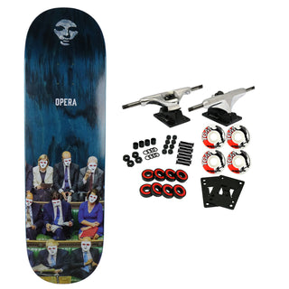 Opera Rider Stock Skateboard Complete Nick Papa Bureaucracy Blue 9.0" x 33"