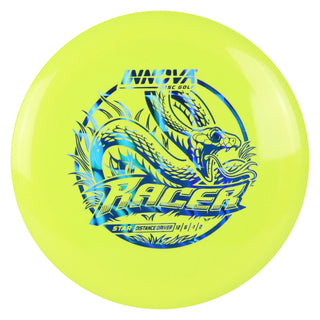 Innova Disc Golf Star Racer Distance Driver 12/6/-1/2 Yellow/Blue Prisms 165 grams