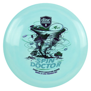Discmania Disc Golf Spin Doctor Casey White Swirl Q-Line Premier DD1 Blue/Slate 175 grams