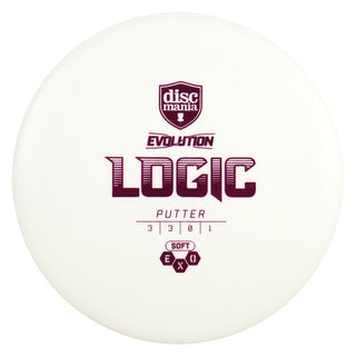 Discmania Disc Golf Exo Soft Logic Putter 3/3/0/1 White/Magenta 173 grams