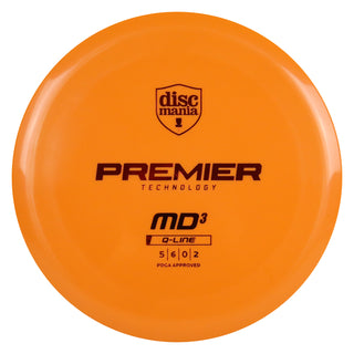Discmania Disc Golf Q-Line Premier MD3 Midrange 5/6/0/2 Orange/Red 177 grams