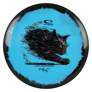 Latitude 64 Disc Golf Gold Orbit Claymore - Kristin Latt Team Series Blue/Jellybean 178 grams