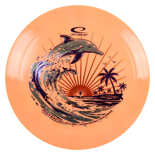 Latitude 64 Disc Golf Opto-X Burst Ballista Pro - JohnE McCray Team Series Peach/Silver 176 grams
