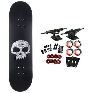 Zero Skateboard Complete Single Skull Chalkboard 8.25" x 31.9"