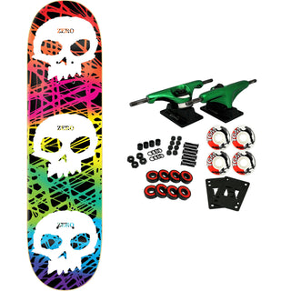 Zero Skateboard Complete 3 Skull Color 8.25" x 31.9"