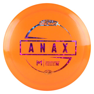 Discraft Disc Golf Paul McBeth Z Line Anax Distance Driver 10/6/0/3 Orange/Rainbow Shatter 167-169 grams