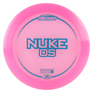 Discraft Disc Golf Z Lite Nuke OS Distance Driver 13/4/0/4 Pink/Blue 160-166 grams