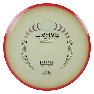 Axiom Disc Golf Eclipse Glow Crave Fairway Driver 6.5/5/-1/1 Glow/Red 174 grams