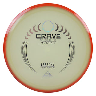 Axiom Disc Golf Eclipse Glow Crave Fairway Driver 6.5/5/-1/1 Glow/Red Orange 168 grams