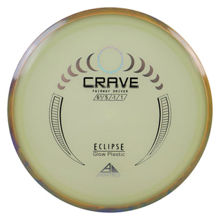 Axiom Disc Golf Eclipse Glow Crave Fairway Driver 6.5/5/-1/1 Glow/Orange Blue Blend 173 grams