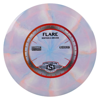 Streamline Disc Golf Cosmic Neutron Flare Distance Driver 9/4/0/3.5 Lavender Peach/Orange Pink 175 grams