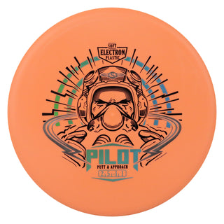 Streamline Disc Golf Electron Soft Pilot Putter 2/5/0/1 Light Orange/Olive Blue 171 grams
