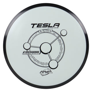 MVP Disc Golf Fission Tesla Distance Driver 9/5/-1.5/2 Light Grey 162 grams
