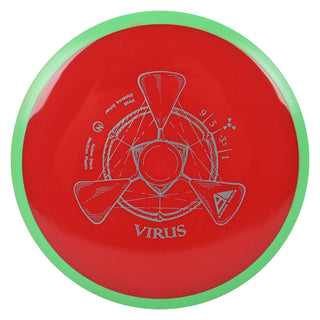 Axiom Disc Golf Neutron Virus Distance Driver 9/5/-3.5/1 Red/Lime 167 grams