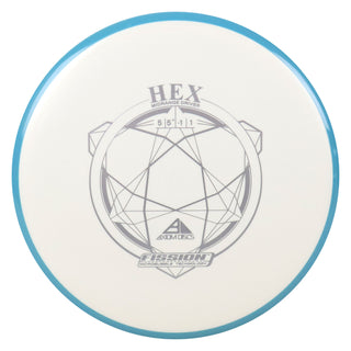 Axiom Disc Golf Fission Hex Midrange 5/5.5/-1/1 White/Blue 173 grams