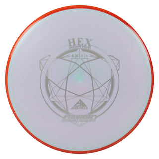 Axiom Disc Golf Fission Hex Midrange 5/5.5/-1/1 Dark Lavender/Red 149 grams