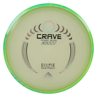 Axiom Disc Golf Eclipse Glow Crave Fairway Driver 6.5/5/-1/1 Glow/Green Blue 173 grams