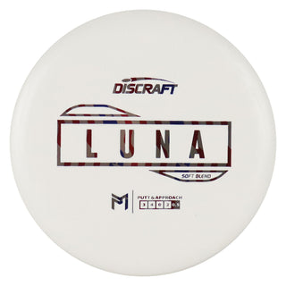 Discraft Disc Golf Paul McBeth Putter Line Soft Luna Putter 3/4/0/3 White/USA 173g