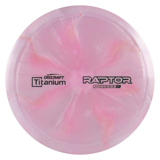 Discraft Disc Golf Titanium Raptor Distance Driver 9/4/0/3 Grey Pink/Green 167-169g