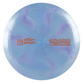 Discraft Disc Golf Titanium Thrasher Distance Driver 12/5/-3/2 Blue Purple/Orange 164-166g