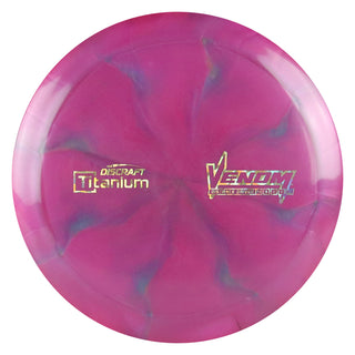 Discraft Disc Golf Titanium Venom Distance Driver 13/5/0/3 Purple/Gold Shatter 170-172g