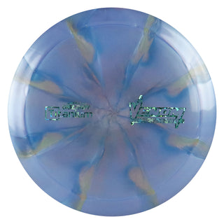 Discraft Disc Golf Titanium Venom Distance Driver 13/5/0/3 Slate Blue/Shamrocks 167-169g