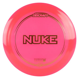 Discraft Disc Golf Z Line Nuke Distance Driver 13/5/-1/3 Bright Red/Gold 167-169g