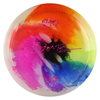 Discraft Disc Golf Paul McBeth Z Line Fly Dye Anax Distance Driver 10/6/0/3 Clear Rainbow/Magenta Shatter 170-172g
