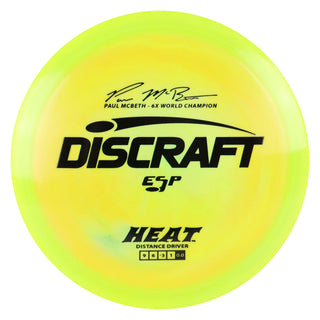 Discraft Disc Golf Paul McBeth Signature ESP Heat Distance Driver 9/6/-3/1 Lime/Black 167-169g
